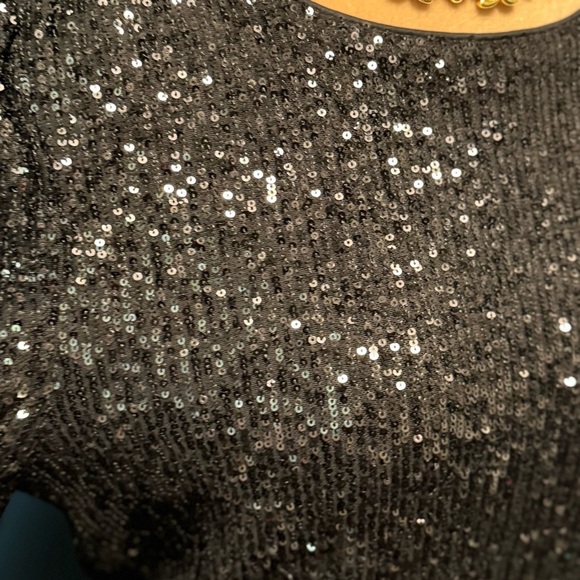Love M Black Sequin Dress L - Picture 2 of 11